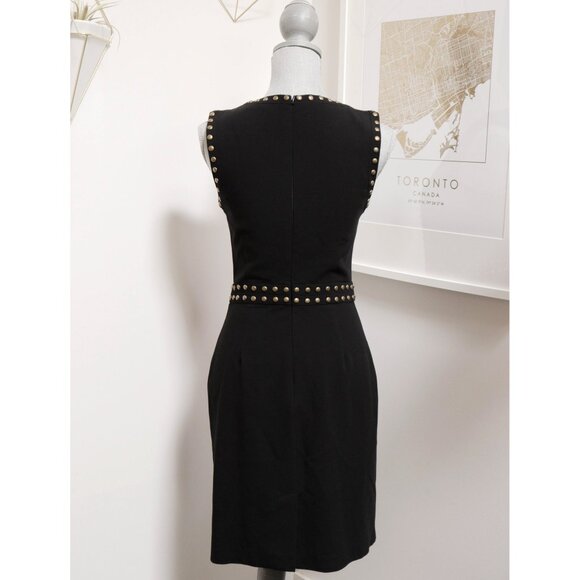HALOGEN Black Studded Mini Dress - Picture 2 of 6